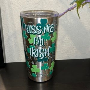 Aluminum Tumbler shamrock decoration